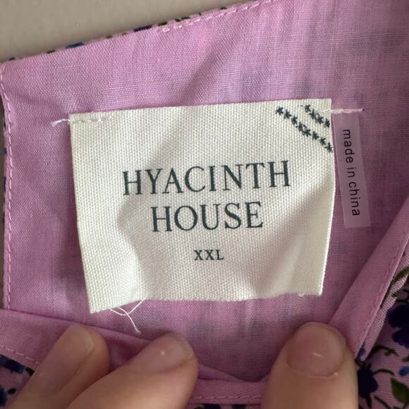 Tuckernuck Hyacinth House Lilac Floral Viola Mini Dress Ruffle Sleeve Size XXL - Picture 3 of 6